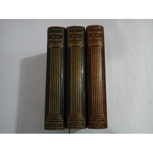 HISTOIRE DE LA MUSIQUE - J. COMBARIEU - 3 volume - 1924 HISTOIRE DE LA MUSIQUE - J. COMBARIEU - 3 volume - 1924
